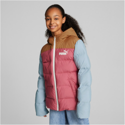 PUMA Colourblock Polyball Hooded Winterjacke Kinder