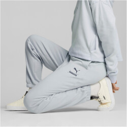 PUMA Better Sportswear Fleece-Jogginghose Damen platinum gray XS