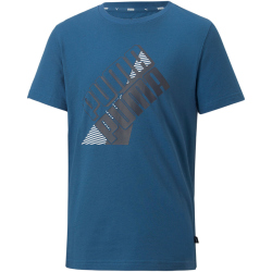 PUMA Power Logo T-Shirt Jungen lake blue 110