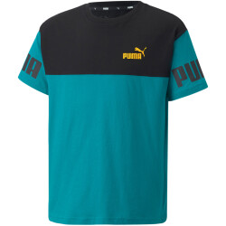 PUMA Power Colorblock T-Shirt Jungen deep aqua 104