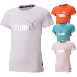 PUMA Ess+ Metallic Logo T-Shirt Mädchen