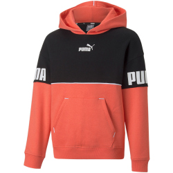 PUMA Power Colorblock Fleece-Hoodie Mädchen salmon 152
