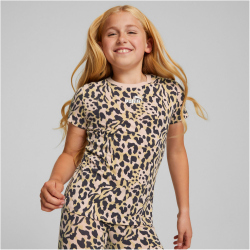 PUMA Alpha All-Over-Print T-Shirt M&auml;dchen rose quartz/aop 164