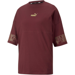PUMA Power Deco Glam T-Shirt Damen aubergine S