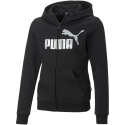 PUMA Ess+ Metallic Logo Fleece-Kapuzenjacke Mädchen...