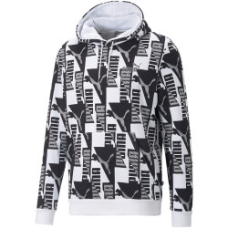 PUMA Power All-Over-Print Fleece-Hoodie Herren PUMA white L