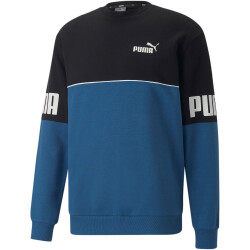 PUMA Power Colorblock Crew Fleece-Sweatshirt Herren lake...