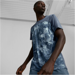 PUMA RUN All-Over-Print Graphic kurzarm Laufshirt Herren