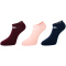 3er Pack CONVERSE Basic Low-Cut Sneakersocken Damen dk burgundy/white storm/white navy/white 39-42