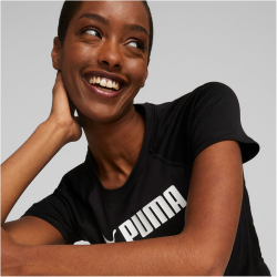 PUMA FIT Logo Trainingsshirt Damen 01 - PUMA black M