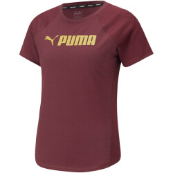 PUMA FIT Logo Trainingsshirt Damen aubergine XS