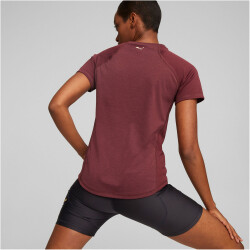 PUMA FIT Logo Trainingsshirt Damen aubergine XS
