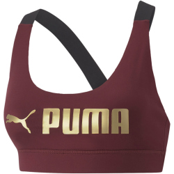 PUMA Mid Impact FIT Sport-BH Damen aubergine/metallic PUMA S