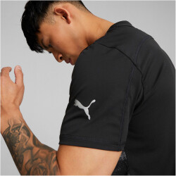 PUMA RUN All-Over-Print Graphic kurzarm Laufshirt Herren PUMA black XL