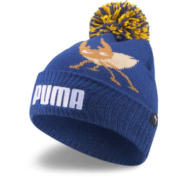 PUMA Small World Pom Beanie Kinder blazing blue