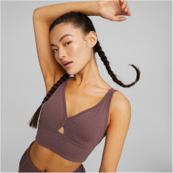 PUMA Mid Impact Flawless Sport-BH Damen dusty plum M