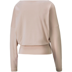 PUMA Studio Yogini Lite langarm Trainingsshirt Damen rose quartz XS