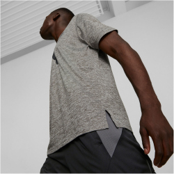 PUMA Train Favorite Heather Cat Trainingsshirt Herren medium gray heather/aop cat S