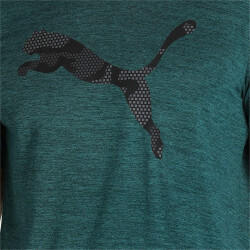 PUMA Train Favorite Heather Cat Trainingsshirt Herren varsity green heather/aop cat S