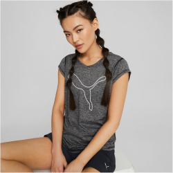 PUMA Train Favorite Heather Cat Trainingsshirt Damen PUMA black heather XS
