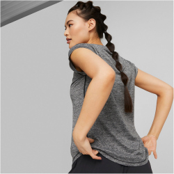 PUMA Train Favorite Heather Cat Trainingsshirt Damen PUMA black heather XS