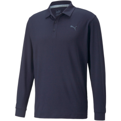 PUMA Cloudspun Langarmshirt Golf Poloshirt Herren navy...