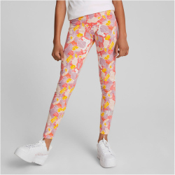 PUMA Ess+ Metallic Bloom AOP Leggings M&auml;dchen