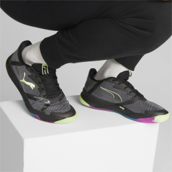 PUMA Accelerate Turbo Nitro II Handballschuhe puma black/fizzy light/ocean dive/festival fuchsia 44