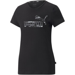 PUMA Ess+ Metallic Animal Logo T-Shirt Damen puma black L