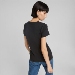 PUMA Ess+ Metallic Animal Logo T-Shirt Damen puma black L