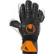 uhlsport Speed Contact Soft Flex Frame Torwarthandschuhe mit Fingerschutz Herren schwarz/weiß/fluo orange 4.5