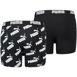 2er Pack PUMA All-Over-Print Boxershorts Kinder black...