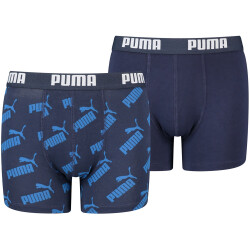 2er Pack PUMA All-Over-Print Boxershorts Kinder blue 122-128