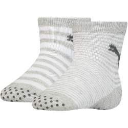 2er Pack PUMA ABS Baby-Socken grey melange 15-18
