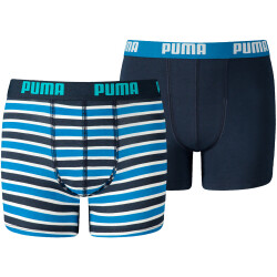2er Pack PUMA Basic Boxershorts Printed Stripe Kinder...