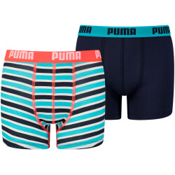 2er Pack PUMA Basic Boxershorts Printed Stripe Kinder...