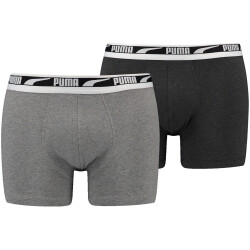 2er Pack PUMA Multi Logo Boxershorts Herren grey...