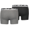 2er Pack PUMA Multi Logo Boxershorts Herren grey mélange S