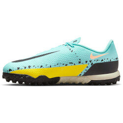 NIKE Jr. Phantom GT2 Academy TF Multinocken-Fußballschuhe Kinder glacier ice/black-yellow strike 36.5
