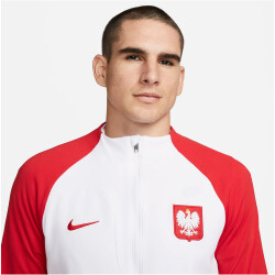 NIKE Polen Academy Pro Knit Trainingsjacke Herren white/sport red L