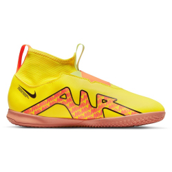 NIKE Jr. Zoom Mercurial Superfly 9 Academy IC Hallen-Fu&szlig;ballschuhe Kinder 780 - yellow strike/sunset glow-volt ice 36