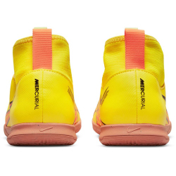 NIKE Jr. Zoom Mercurial Superfly 9 Academy IC Hallen-Fu&szlig;ballschuhe Kinder 780 - yellow strike/sunset glow-volt ice 36