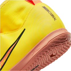NIKE Jr. Zoom Mercurial Superfly 9 Academy IC Hallen-Fu&szlig;ballschuhe Kinder 780 - yellow strike/sunset glow-volt ice 36