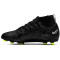 NIKE Jr. Mercurial Superfly 9 Club FG/MG Fußballschuhe Kinder black/dk smoke grey-summit white-vo 33.5