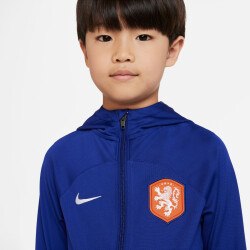 NIKE Niederlande Strike Dri-FIT Fußball Kapuzen-Trainingsanzug Kinder deep royal blue/white L (147-158 cm)