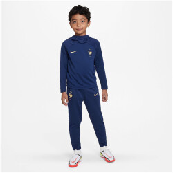 NIKE Frankreich Academy Pro Dri-FIT Fußball Hoodie Kinder 410 - midnight navy/metallic gold S (128-137 cm)