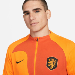 NIKE Niederlande Academy Pro Knit Fu&szlig;balljacke Herren orange peel/campfire orange/black S