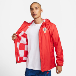 NIKE Kroatien AWF Fu&szlig;ball Regenjacke Herren university red/white S
