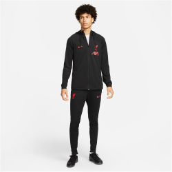 NIKE FC Liverpool Strike Ausw&auml;rts Dri-FIT Fu&szlig;ball Kapuzen-Trainingsjacke Herren 011 - black/siren red/siren red M