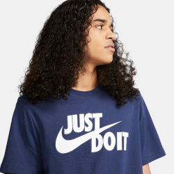 NIKE Sportswear JUST DO IT T-Shirt Herren 410 - midnight navy/white M